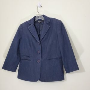 Nine West Blue Suit Jacket, Size 6